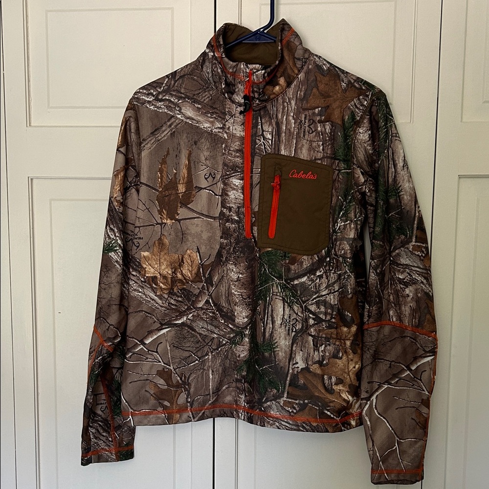 Cabela's Kids Woodland Camo Jacket with Orange Highlights - Picture 2 of 11
